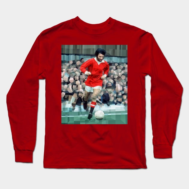 George Best Long Sleeve T-Shirt by Ricardo77